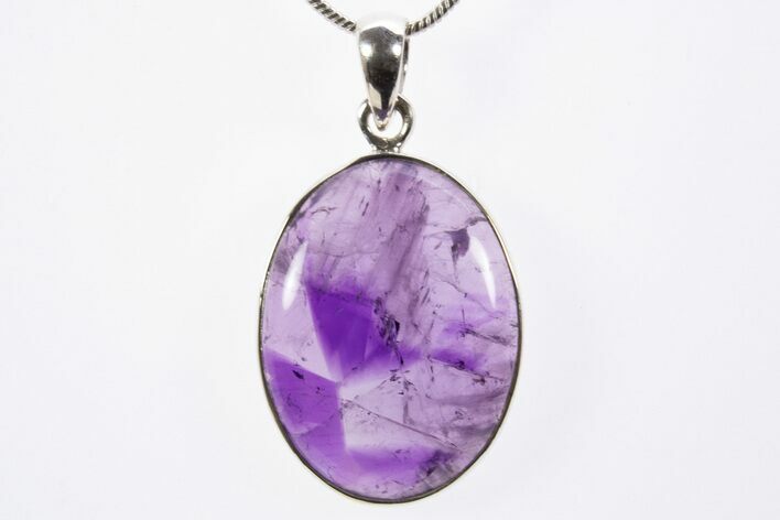 Trapiche Amethyst Pendant (Necklace) - Sterling Silver #303141